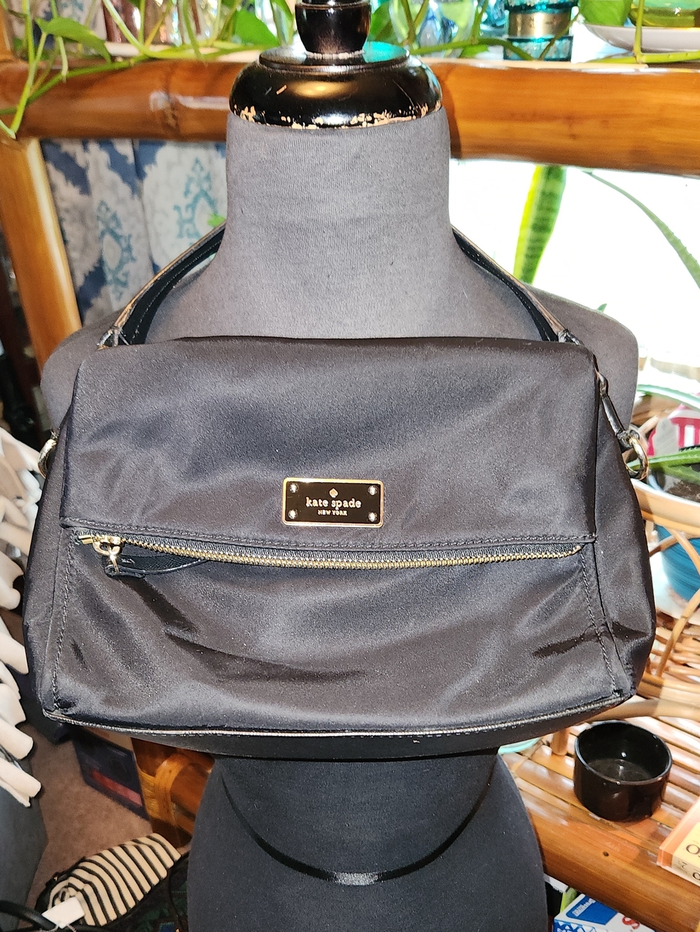 Black Nylon And Leather Kate Spade Bag